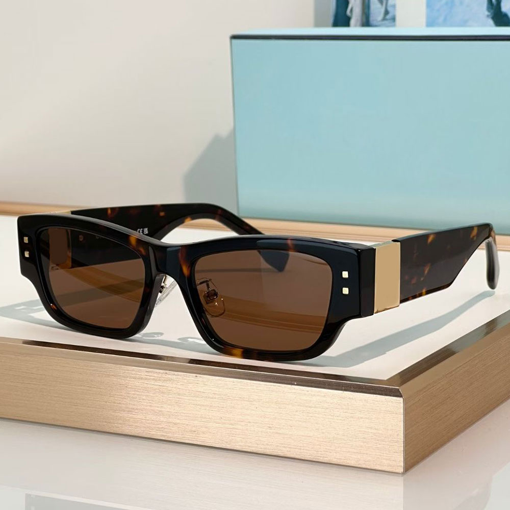 Havana Acetate Sunglasses luxury designer womens rectangle sunglasses FE40234I 26ss new autumn winter travel sunglasses brown lenses UV400 Protectio
