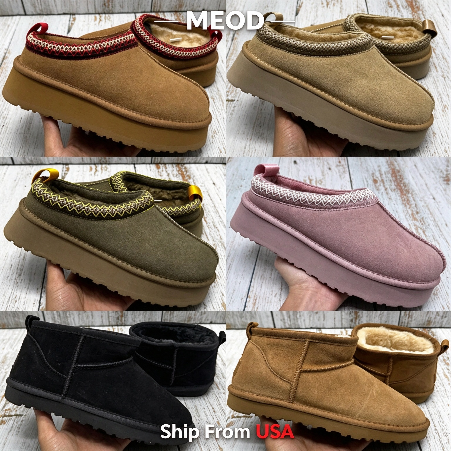 10A Designer 2026 Winter New Thick Bottom Anti slip Snow Boots Outdoor Warm Cotton Velvet Women's Shoes Fur Lining Cotton Boots Brown 35-42