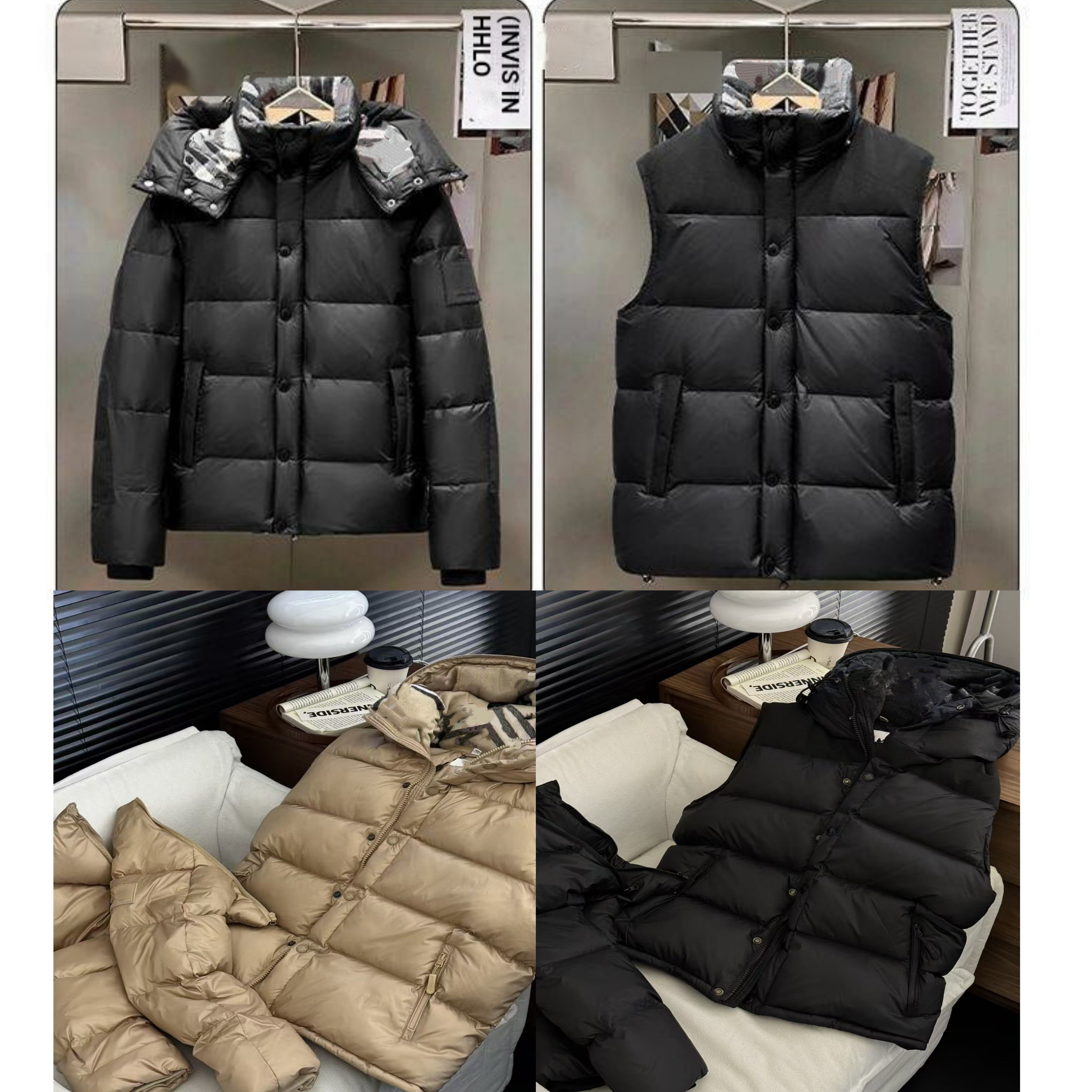 Designer Down Parka Puffer Jacket Windbreaker Coat Mens Jacket Winter Fashion Hooded Padded Down Jacket Womens Windproof Warm Jacket