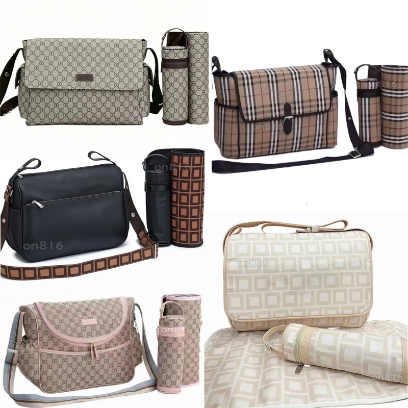 Free Shipping Vintage Denim Style Mummy Diaper Bag Letter Printed Waterproof Mother Shoulder Bag Large Capacity Multi Pockets Baby Care Travel Bag