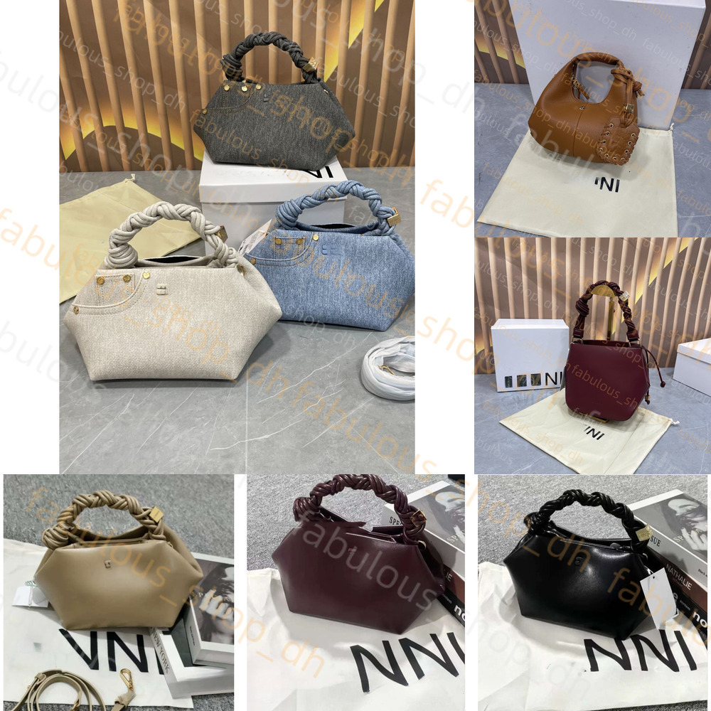 2026 New European And American Ganniibags Designer Bag Fashion Women's Niche Denim Woven Bag Hexagonal Shoulder Handbag Crossbody Bag For Women