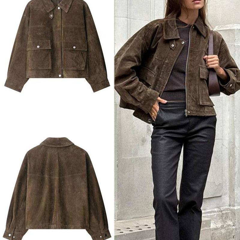 Blouson aviateur Vintage de styliste pour femmes, décontracté, ample, fermeture éclair, manches longues, poches, vêtements d'extérieur d'automne