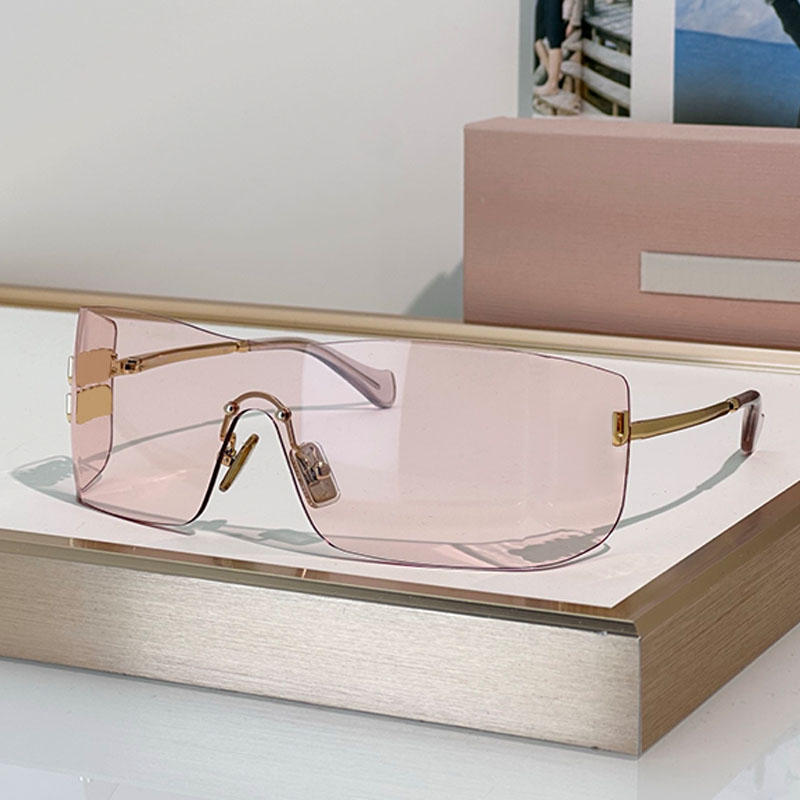 Lunettes de soleil Aube 27SS Summer Fashion Designer Lunettes de soleil pour femmes SMUB53S Lunettes de protection sans cadre intégrées Showroom