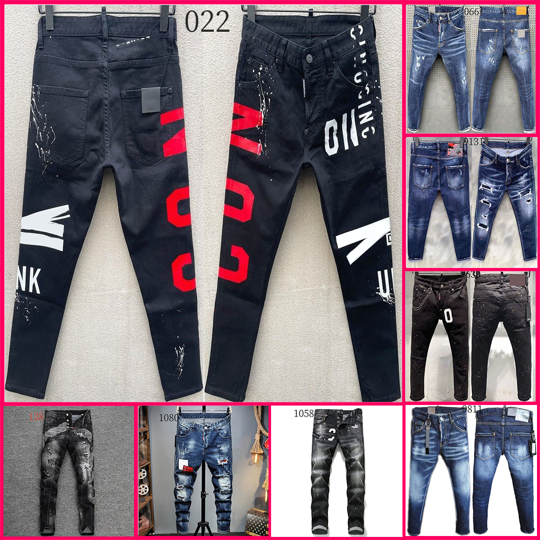 dsquaredly jeans black slim fit subhuman jeans pantalones womens hip hop rock casual print jeans brands jeans for men jeans pants men revival jean J