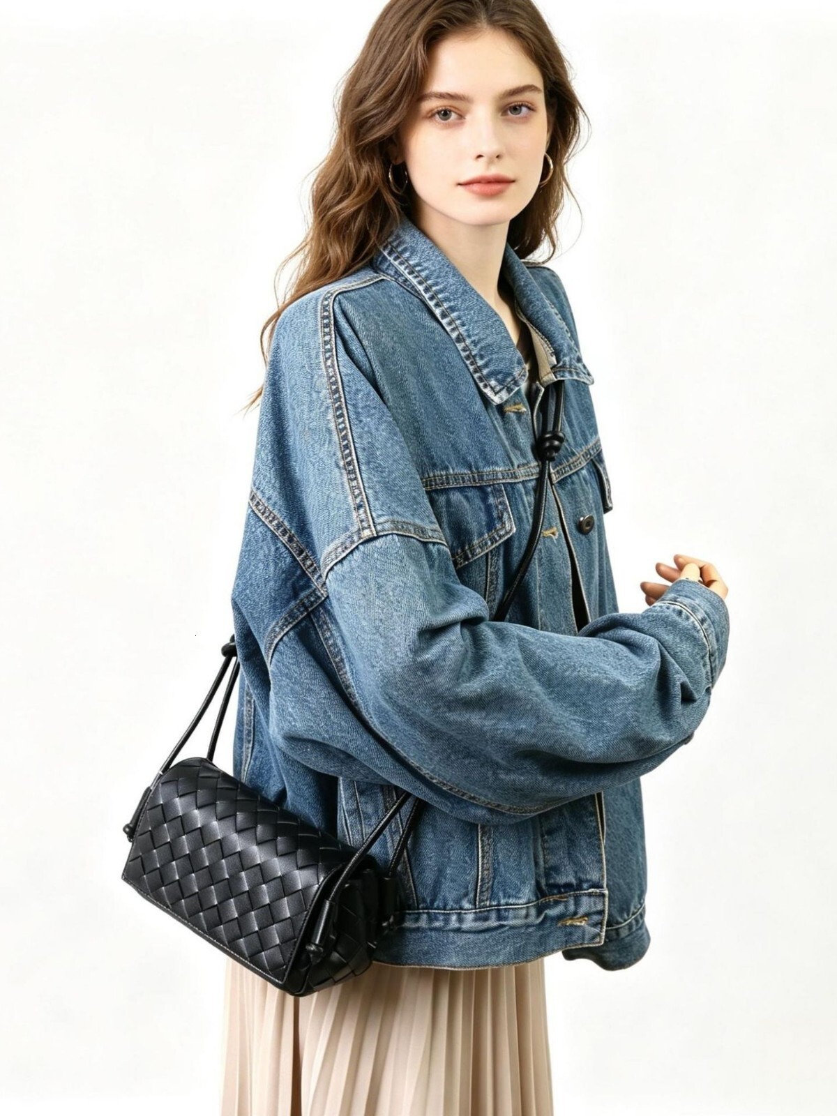 Luxury Vintage Designer Bag Leather New Model Notturno Woven Genuine Leather High Quality Versatile Shoulder Underarm Camera SENYY