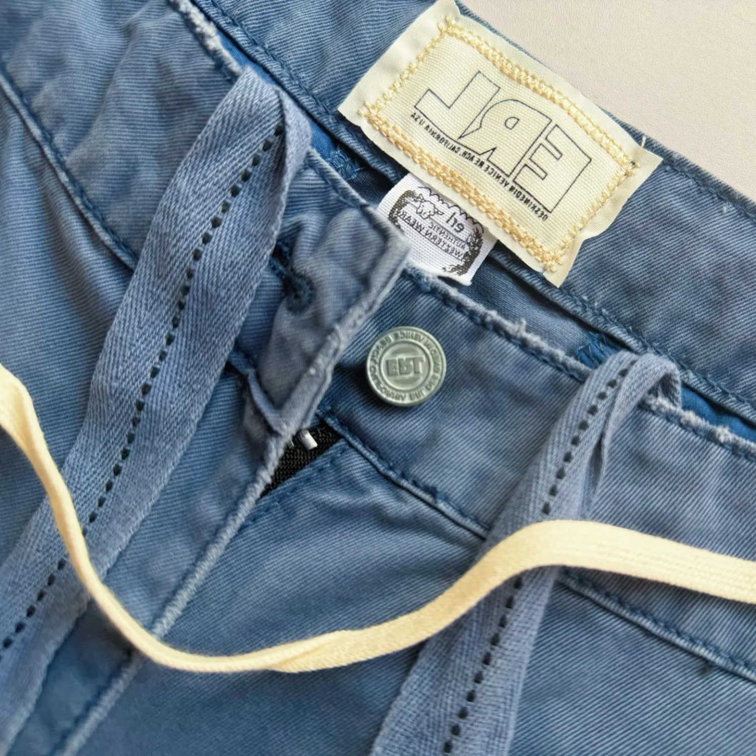 Men's Pants ERL work pants in blue wash-dyed vintage distressed style Jeans Men Women Joggers Trousers H261023
