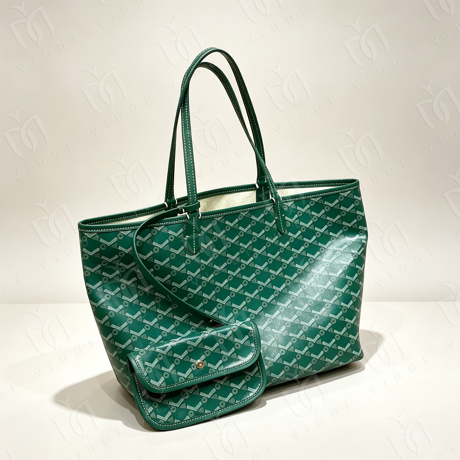 Fashion Designer Tote Bag Green Geometric Print Shopping Bag Large Capacity Shoulder Handbag Luxury Diaper Bags Casual Travel Bag Large Commuter Wor