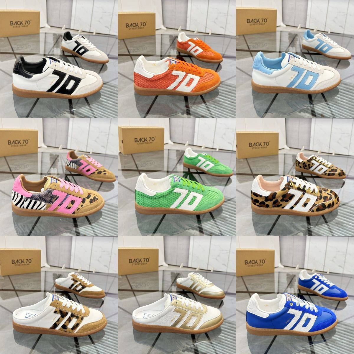 Back 70 german army trainer Designer sport shoe Woman Leopard Leather sneaker Luxury Man track casual shoe Low top Hike Run Scuffs Outdoor tennis at