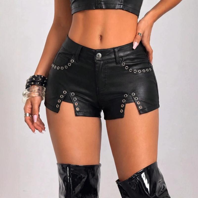 Short noir de styliste pour femmes, taille haute, extensible, slim, décontracté, amincissant, Streetwear, pantalons chauds, bas d'été, S-XL