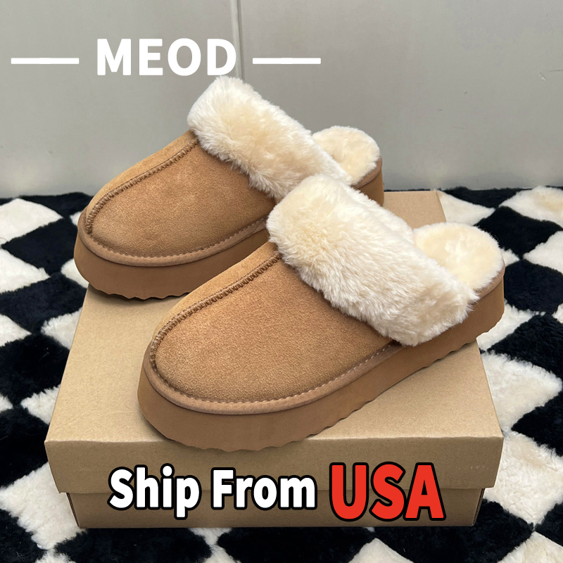 MEOD Designer shoes slippers Women Tazz Tasman Slippers Slides Ultra Mini Platform Shoes Snow Boot Classic Chestnut Winter Fur Boot Fur Slipper Ankl