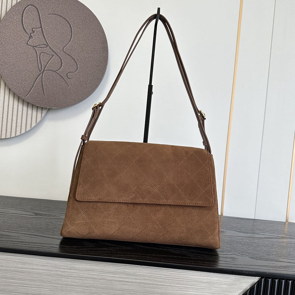 Maxi Flap bag Designer Shoulder Bag Suede Handbag 31.5cm Mirror quality Full set packaging X003B