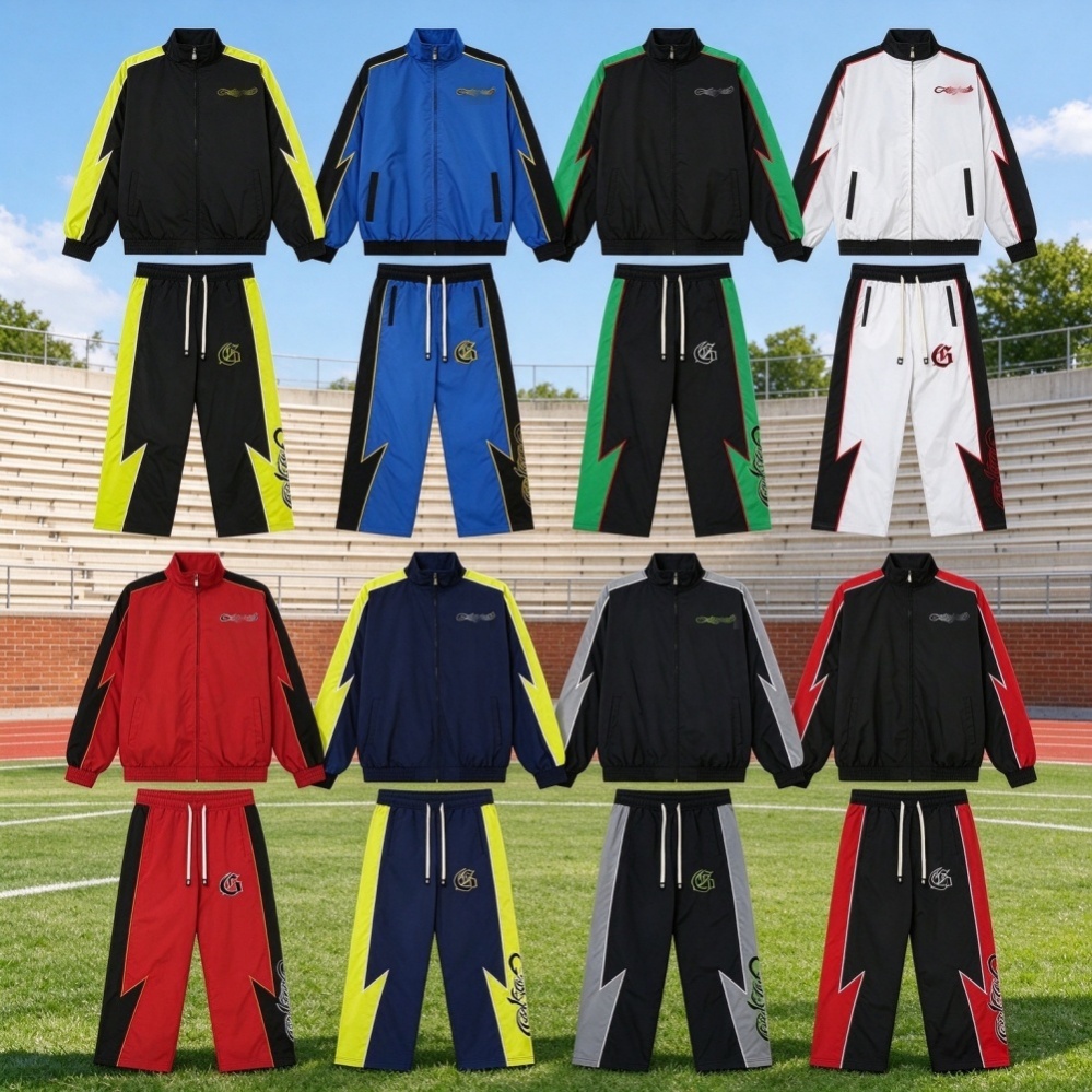 Gdspd mens tracksuit designer women longsleeve sweatshirt High quality embroidery zip up cardigan outdoor joggers sweatpants Leisure pantalon windbr
