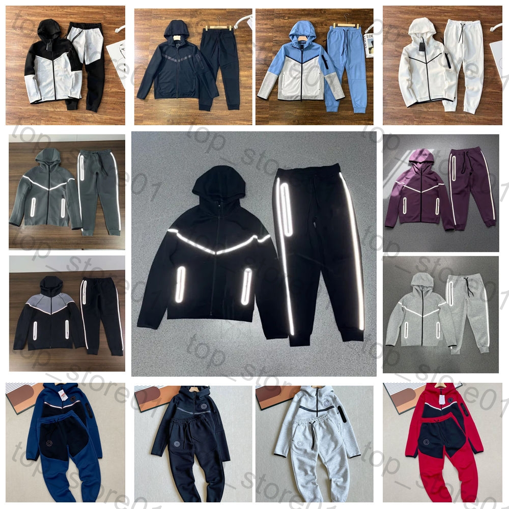 2026 Tech Fleece Tracksuit Mens Womens Full Zip Hoodie Jogger Pants 2 Piece Set Designer Sportswear Jacket Sweatpants Thick Winter Casual Running Ou