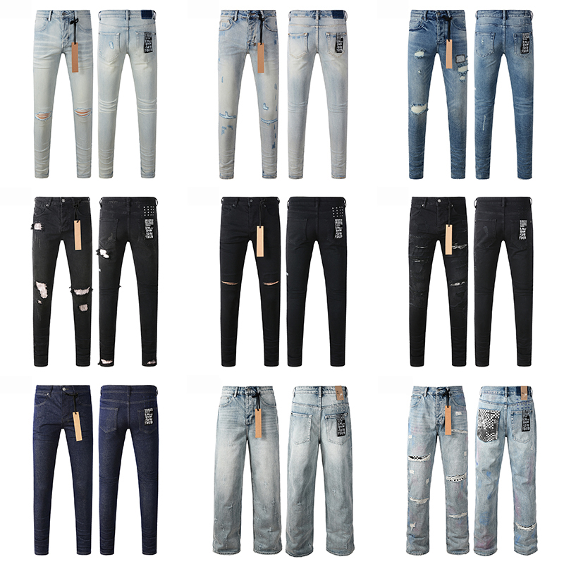 Designer Jeans ksubi Jeans Fashion brand Trousers Distressed Ripped Biker Slim Fit Motorcycle Bikers Denim For Men s Quality Black Pants pour hommes