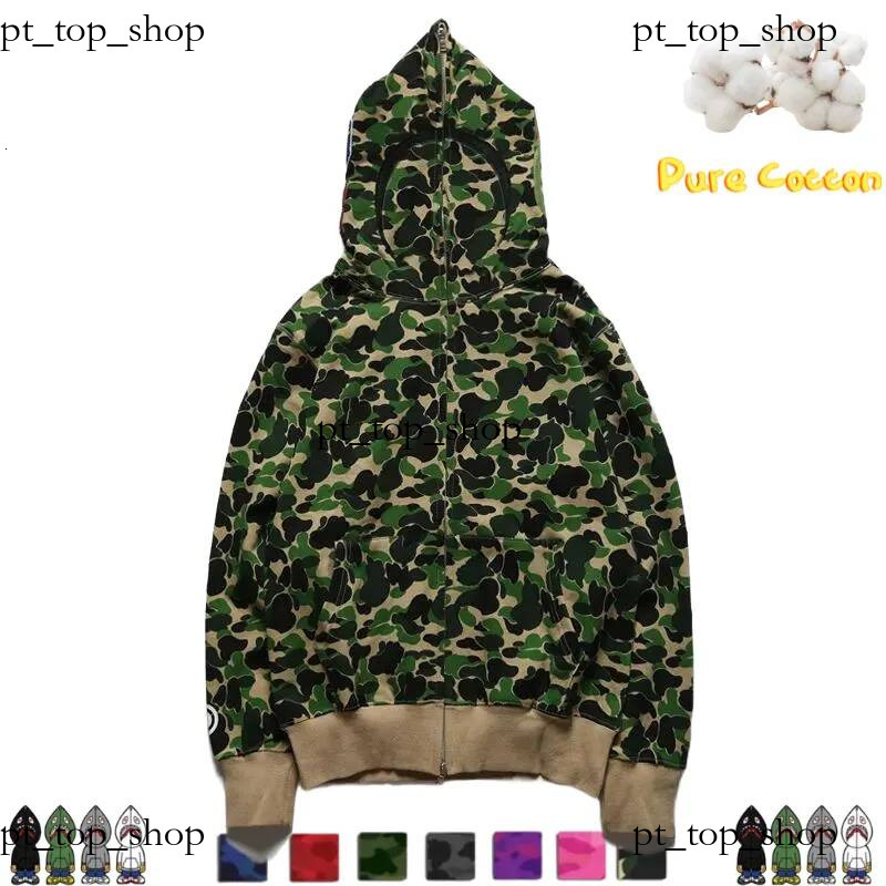 Designer High Quality Zipper bap Hoodies Men Designer Stylist Cartoon Black White Hoodie Jackets Man Casual bapsta Sweatshirts Size M 3XL 66a