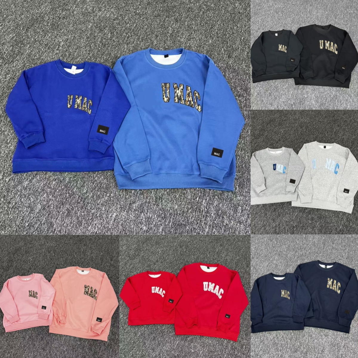 L6751 Adultes et enfants Fitness pull haut de sport enfants lettre impression col rond à capuche femmes coupe ample décontracté à manches longues