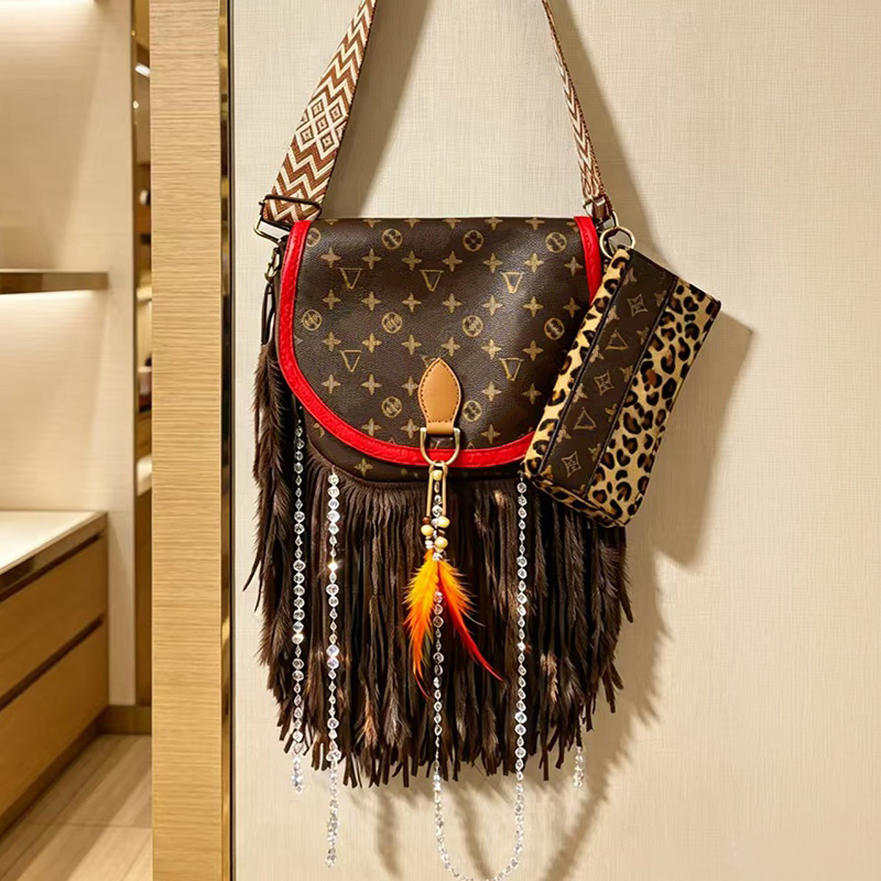 Sac à bandoulière rétro givré pour femmes, sac à bandoulière Portable de grande capacité, portefeuille à la mode, nouvelle collection hiver 2026