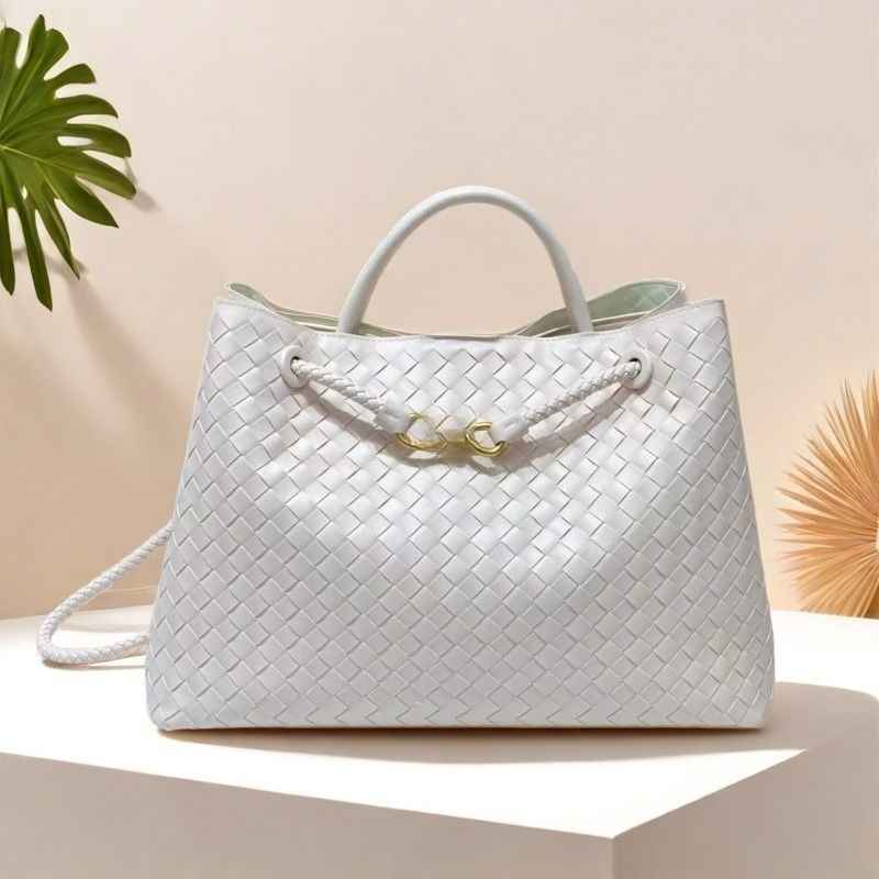 Sac fourre-tout en cuir tressé pour femmes, Style de luxe, Design tissé classique, sac à main avec boucle à nœud, sac à bandoulière pour le trava