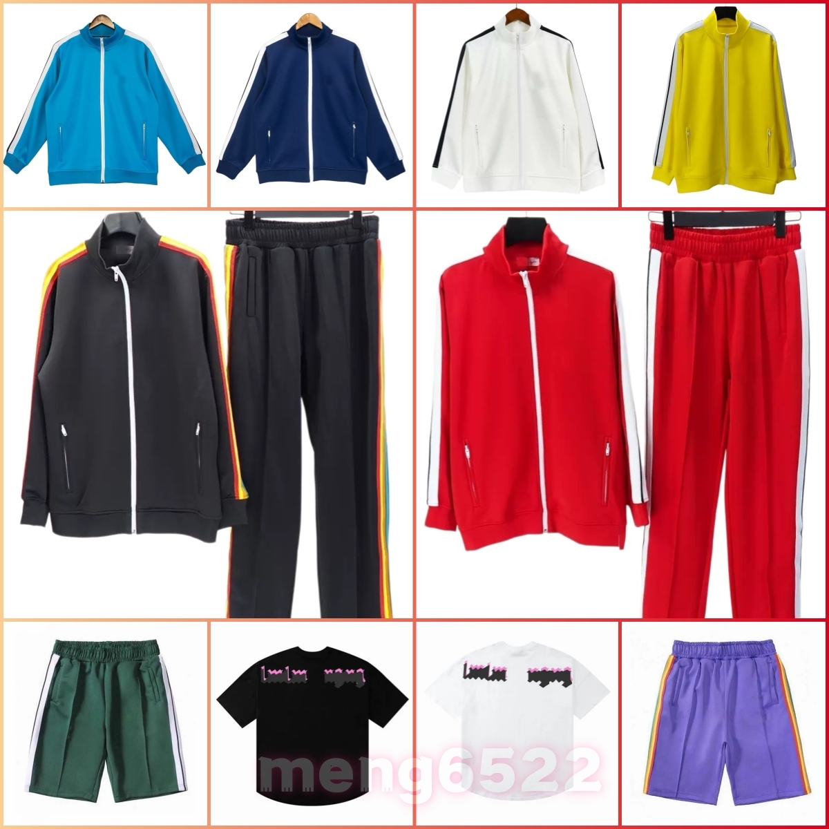 Palm Coat Set Mens Tracksuits Angela Sweatshirt Joggers Suits Designer Sportswear Embroidered Letter Pattern Casual Loose Neck Zip up hoodie Shorts