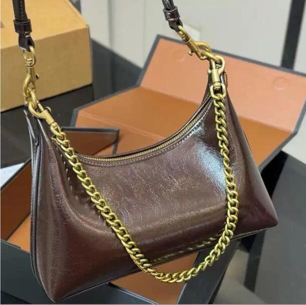 Designer Bag Shoulder Bag Luxury Bag Crossbody Bag Solid Color Vintage Women's Tote Bag Leather Underarm Bag Black Large Capacity Chain Bag