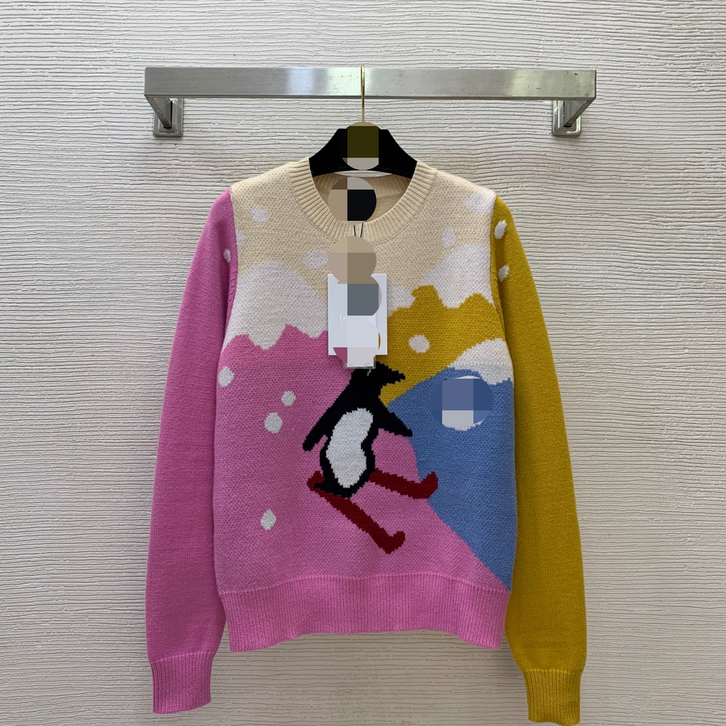 G26102355 2026 new style knitted fabric 100% wool loose-fitting slimming round-neck pullover knitted top sweater