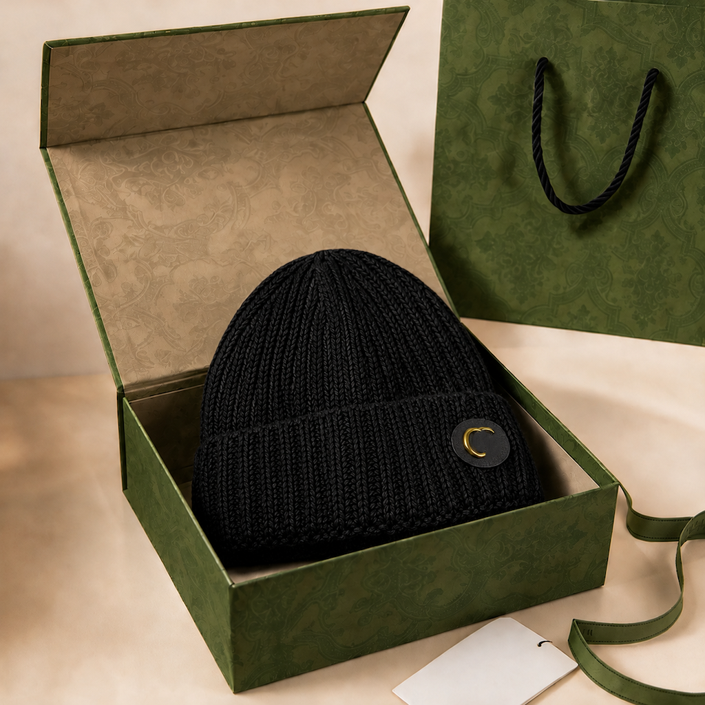 Unisex Designer Luxury Winter Beanie Hat New Soft Warm Knitted Cap Ear Protection Casual Cold Ski Cap Premium Quality Couple Daily Headwear Christma