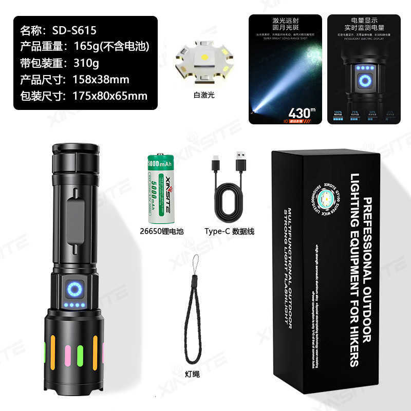 High Power Led Flashlights Long Shot Zoom Super Bright Flashlight Led USB Rechargeable Very Strong Torch Light For Camping C260709 C260526