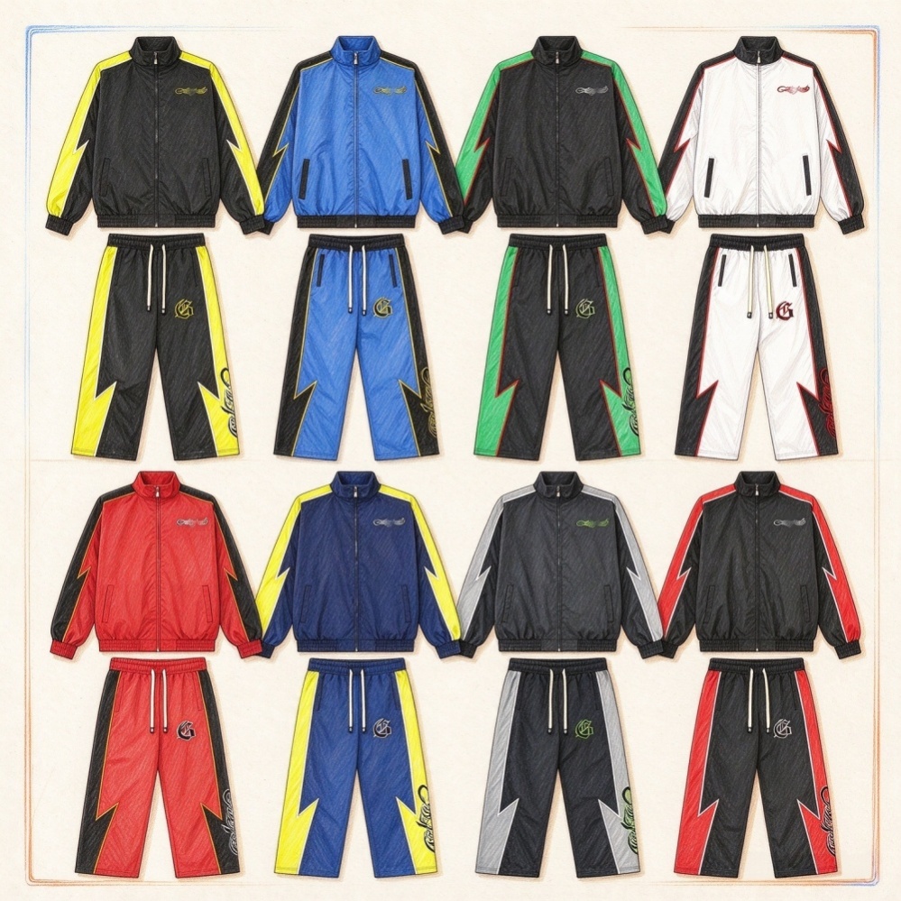Gdspd mens tracksuit designer women longsleeve sweatshirt High quality embroidery zip up cardigan outdoor joggers sweatpants Leisure pantalon windbr