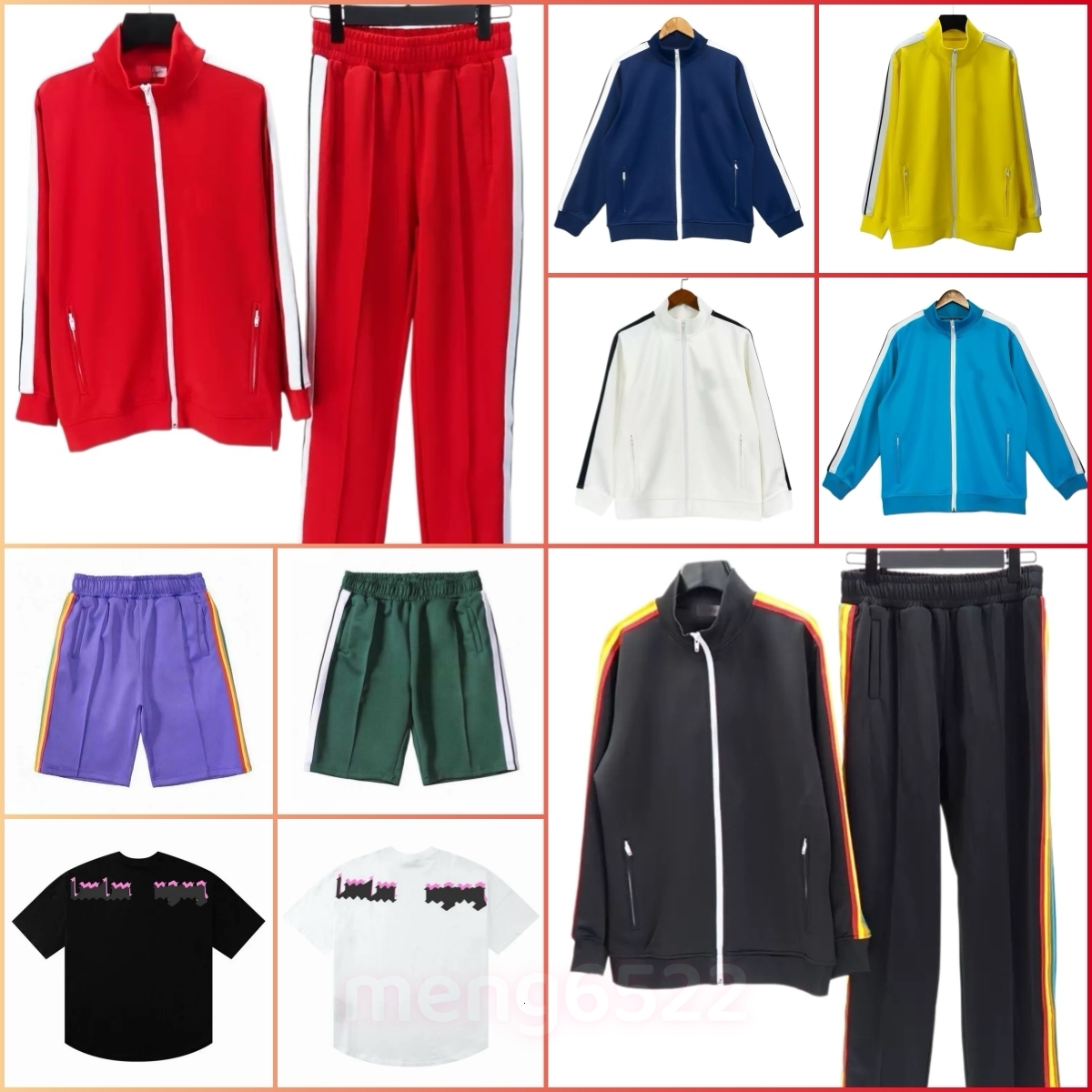 Palm Coat Set Mens Tracksuits Angela Sweatshirt Joggers Suits Designer Sportswear Embroidered Letter Pattern Casual Loose Neck Zip up hoodie Shorts
