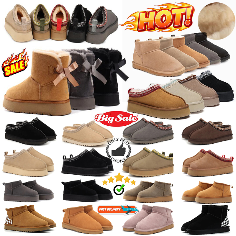 Free Shipping uggbootswomen boot Winter tasman tazz slippers australia snow fur boot platform booties mens comfortable shoes classic size 36-44