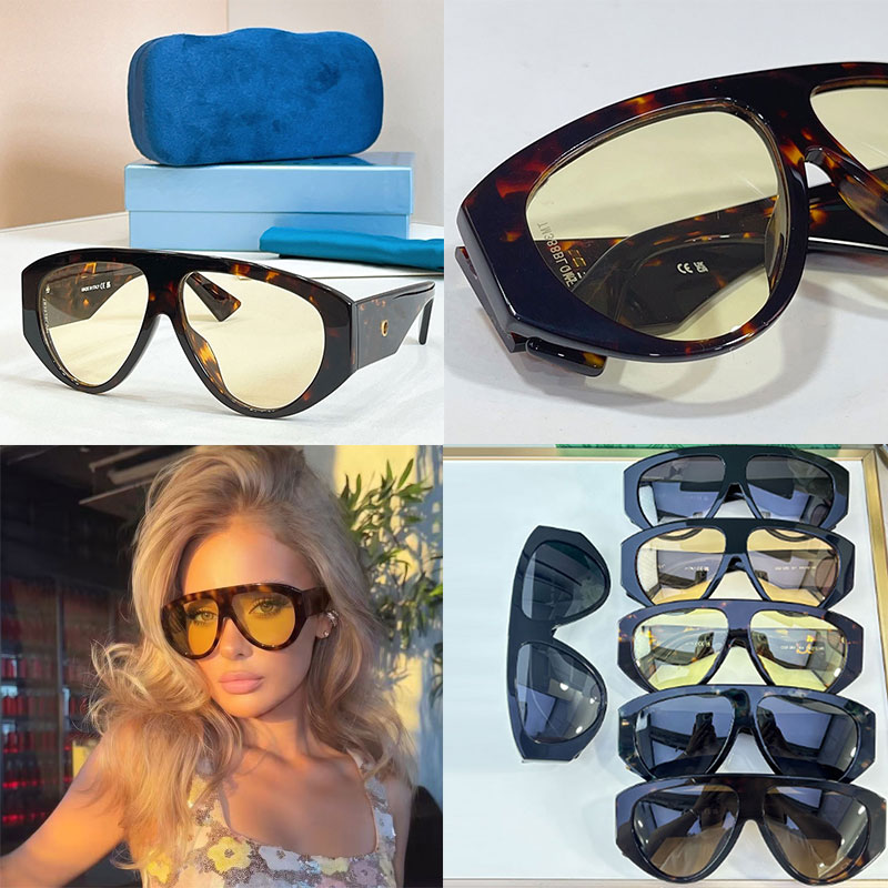 New G2128S Women Mask frame Sunglasses Retro Extra Large Light Brown Tortoiseshell Sunglasses Designer Womens Oval Frame Glasses UV400 Protection To