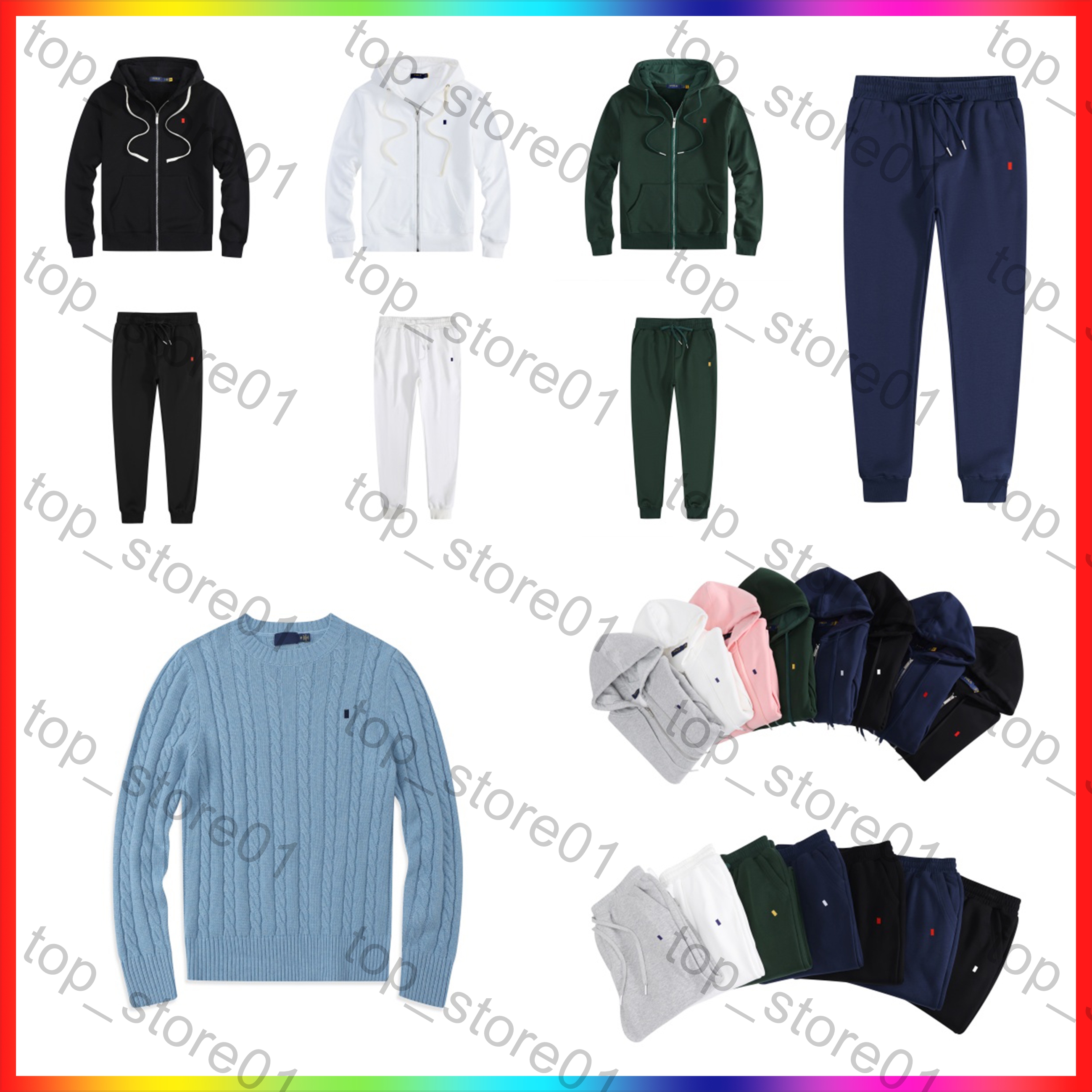 2026 Designer hoodies Mens Polo Sweater Pullover Embroidered Small Horse Mens Sweater Outfit Knit Sweaters Sweatshirt Business Work Clothes Luxury P