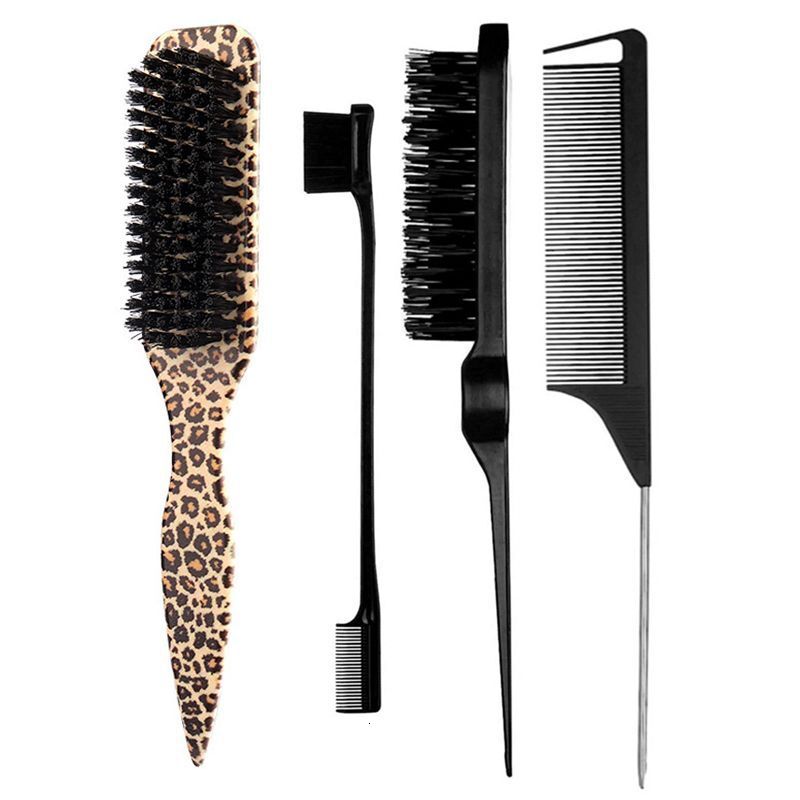 Luxury New Bristle Slick Back Hair Brush For Sleek Ponytail Bun Smoothing Hair Brushes Flyaways Edge Control - Backcombing Fast Shipping Y261023