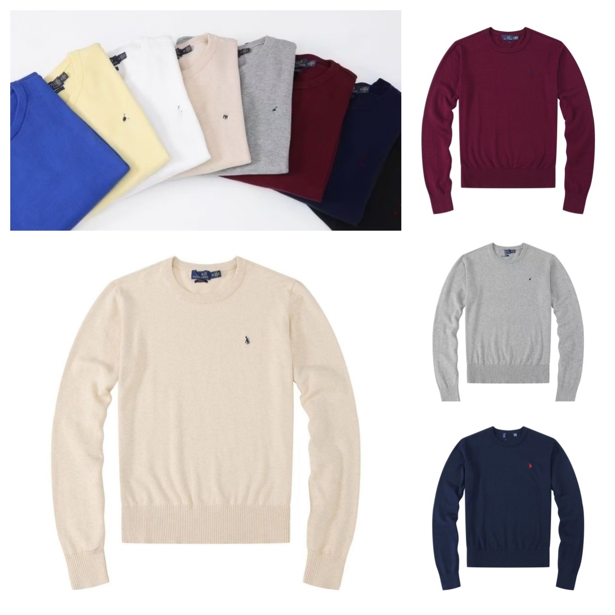 Avec logo RL USA cheval logo brodé marque pull pull fil pulls designer doux pull tricoté coton porter pull hommes homme garçon USA 2026