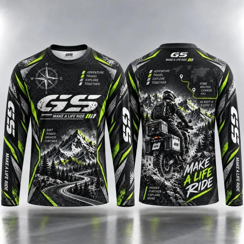 Men Motorbike Offroad Riding Adventure Motorcycle Long Sleeve T-shirt Quick Dry Mountain Moto Tee Men's Clothing Harajuku