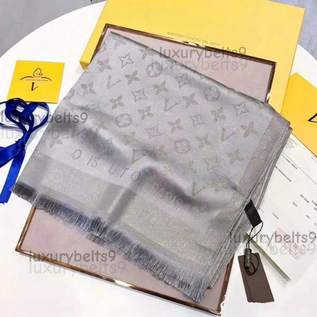 Designer luxury silk scarf classic high end fashion square shawl 140cm double face warp yarn stylish oversized scarf with gorgeous tassels