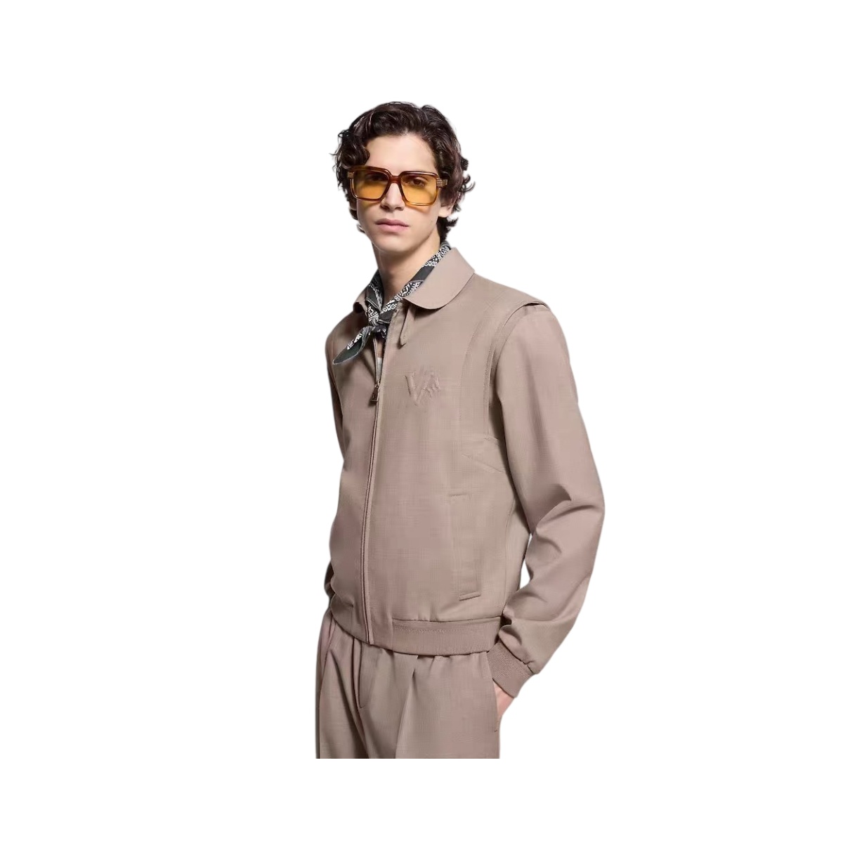 Designer Men's Jacket Pilot Sports Pants Set Jacket Collar Zipper Embroidered Casual Pants Two Piece Set Casual Fashion Double Wear Bomber Wome