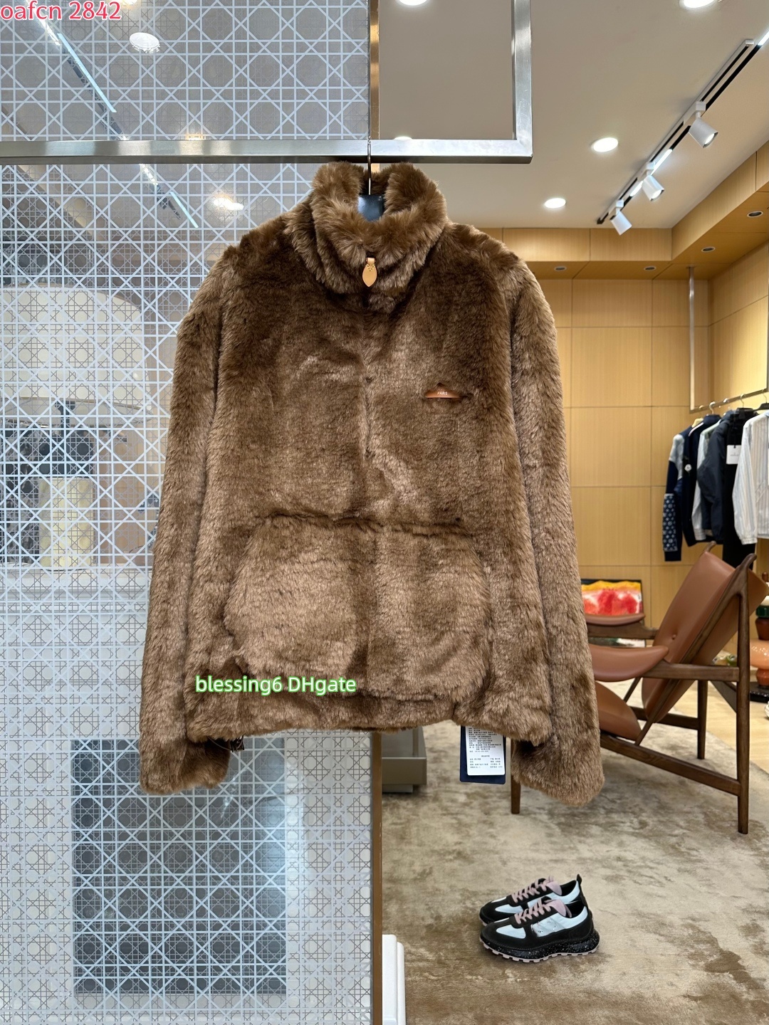 Designer Men's Plush Jacket High Stand Collar Zipper Warm Plush Coat Soft and Fluffy Front Pocket Women's Long Sleeve Winter Casual Street