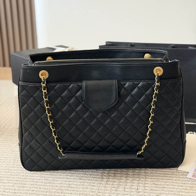 Cowhide Tote Airport Designer Womens Shoulder Bag Genuine Leather Classic Diamond Grid Gold Hardware Metal Turnkey Matelasse Chain Handbag UnderarmB