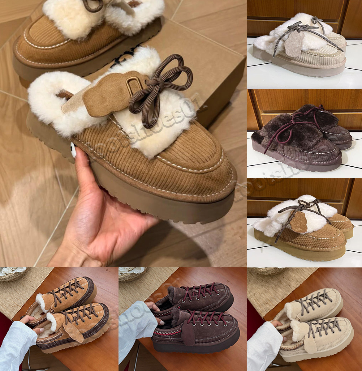 Designer uggswomens Slippers Snow Boots Tasman Tazz Women uggswomennessmen Boots Clog Slippers winter australia snow Boots Buckle Strap Slides Golde