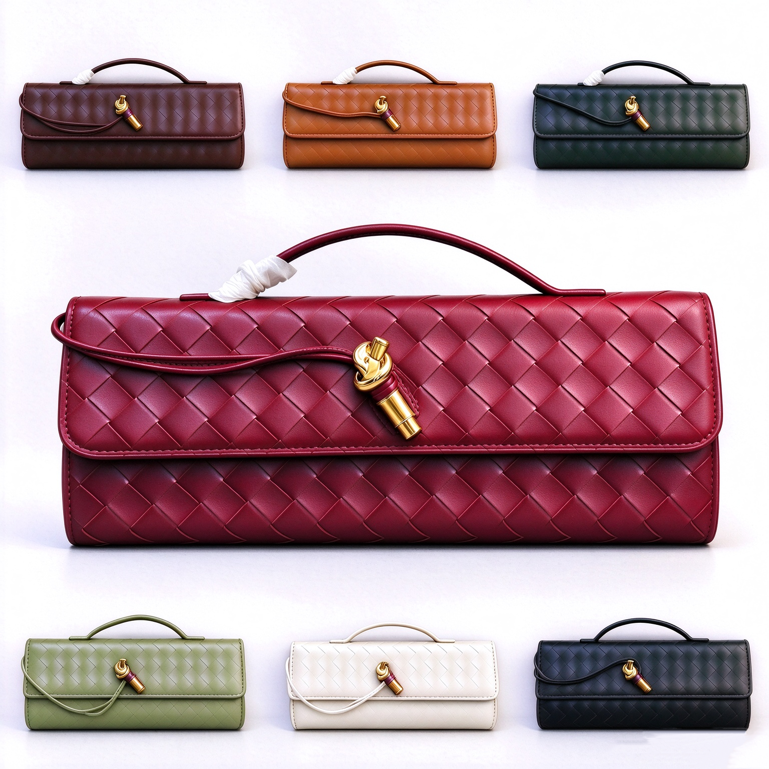 Designer Bag Bv Women Luxury Woven Leather Top Handle Clutch Bag Genuine Leather Handbag Elegant Daily Shopping Office Shoulder Purse