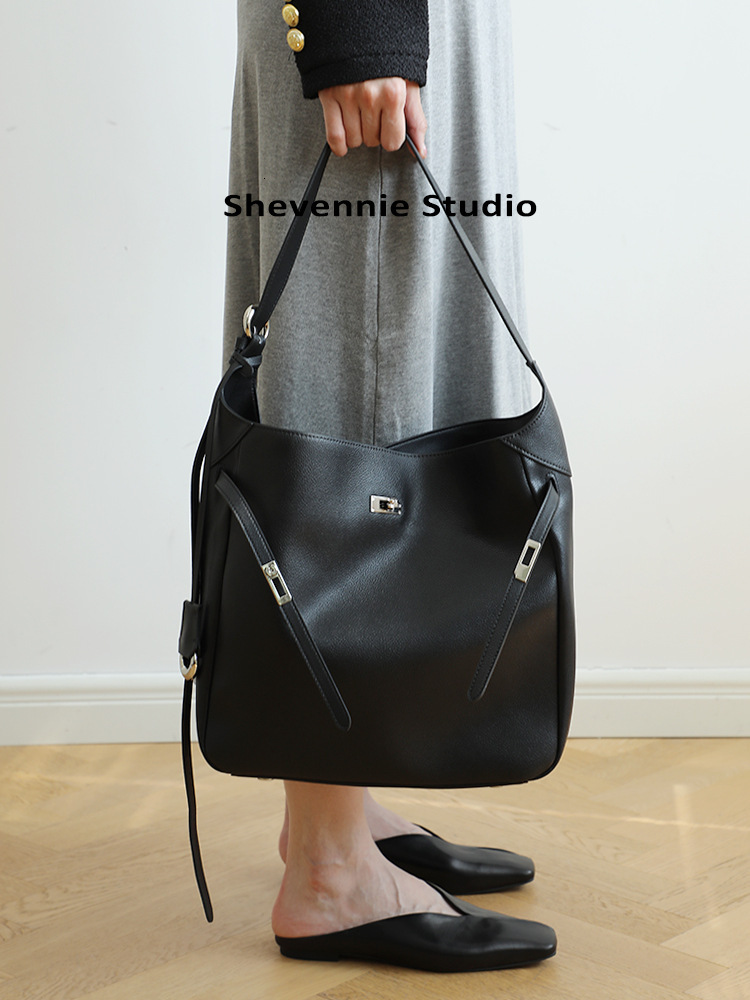 Sac de créateur Vintage de luxe, pratique à Long terme en cuir de vache, grande capacité, boucle de ceinture sous les bras, fourre-tout seau à ba