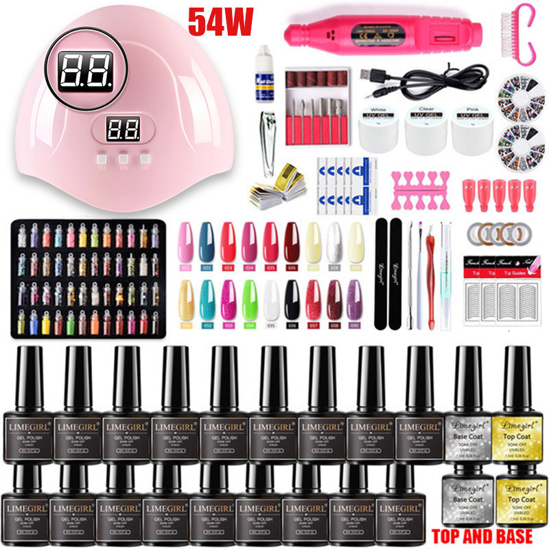 Luxe 2026 Nouveaux kits d'art d'ongle Poudre de cristal Extension liquide Gel Sèche-ongles Lampe Accessoires de forage à ongles Polissage Expédit