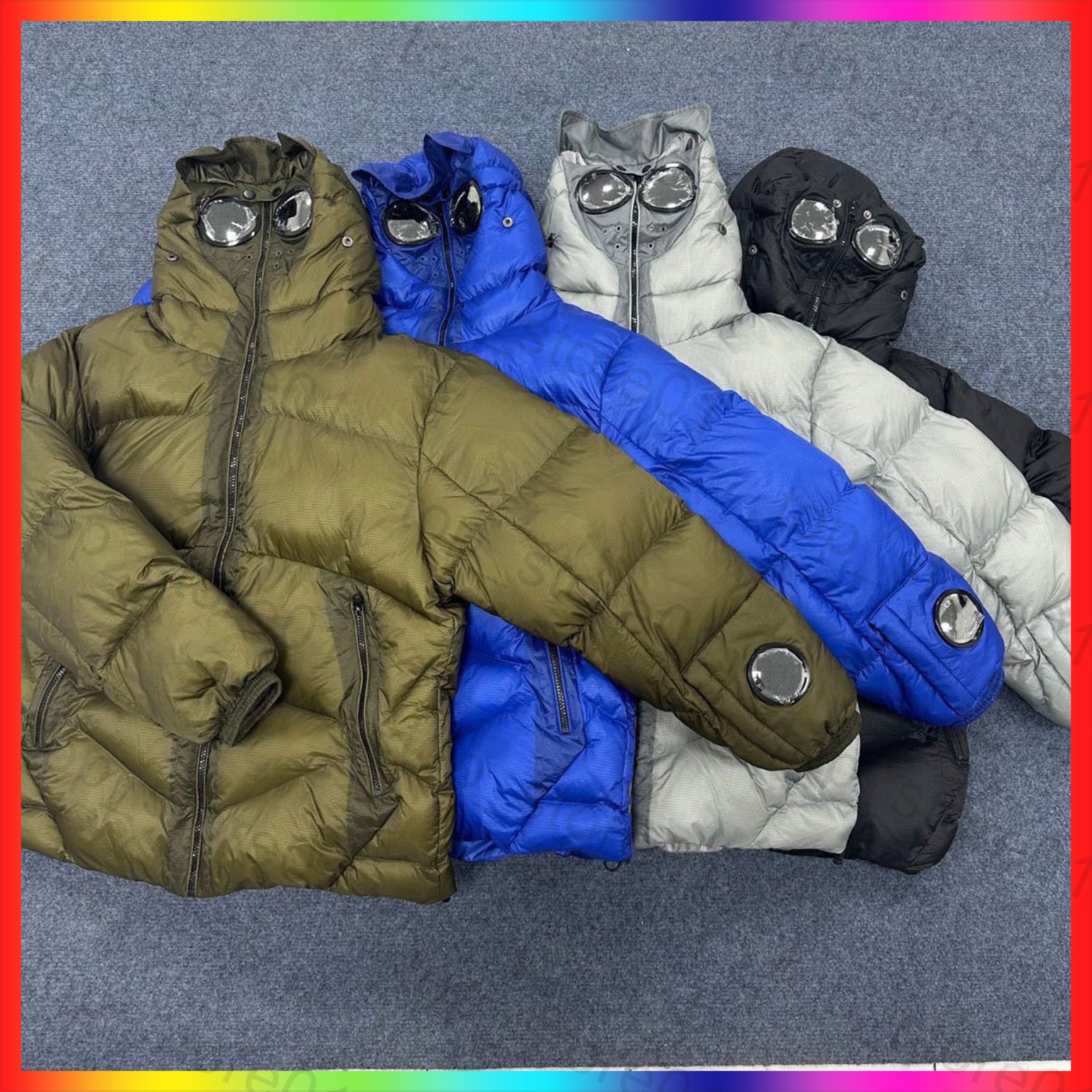 5A Designer Jackets Mens cmpanyyyy jacket Canada Puffer Jacket goggles decoration coat Puffer Coats Anti-Cold Windproof Warm Coat Thickened Long Sle