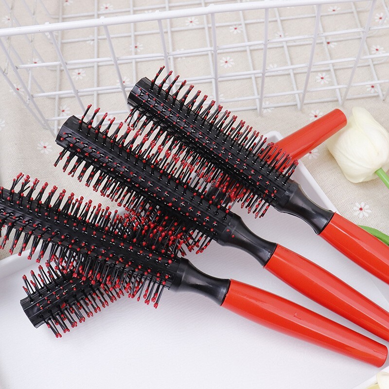 Luxe Nouveau Professionnel Anti-Statique Brosses À Cheveux Cylindriques Poils Bouclés Style Rond Dents En Nylon Rouleau Peigne Spécial Pour De Vr