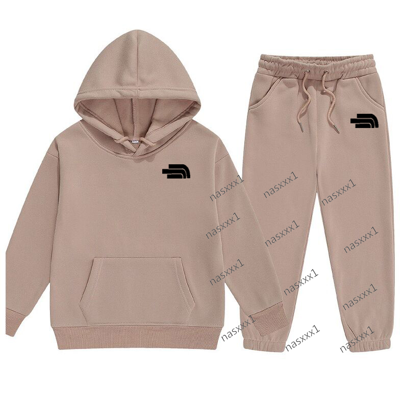 Enfants Automne Hiver Sweat À Capuche Lettre Imprimé Sport Pull Manteau Sweat Pantalon Garçon Fille Cadeau D'anniversaire Vêtements Loisirs Polai
