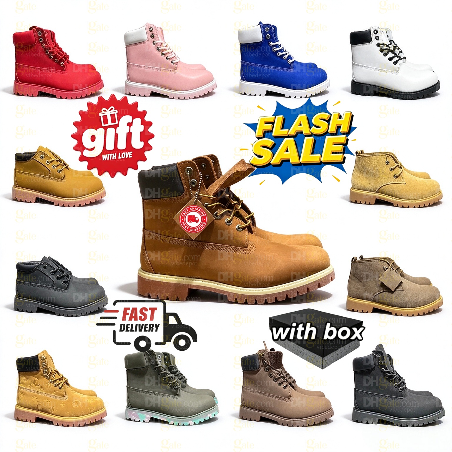 designer Tims Men Yellow Martin Ankle Boots Cowboy Shoes winter Women Autumn bottes Outdoor Sports Black White Brown Pink Red Army Green Grey