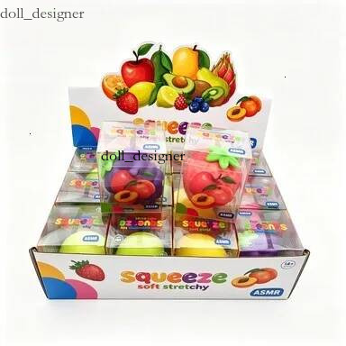 Cross border best selling temperature changing fruit series building blocks DIY handmade squishy slow rebound relieving toys for stress reduction