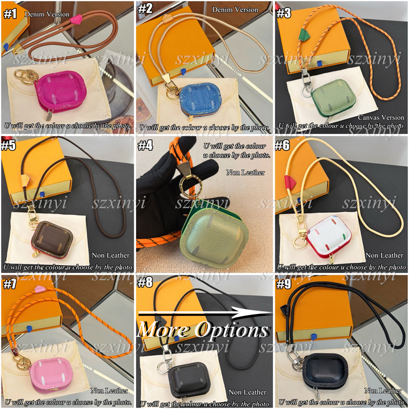 (56 Options) Cute Bag Charms Earphone Case Key Cases Keychains Keyrings With Gifts Box for Xmas