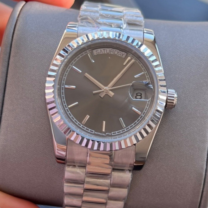 Designer Luxury Automatic Watches For Men 40.5mm Silver Stainless Steel Case Round Dial High Quality Fashionable Wristwatch with Gift Box